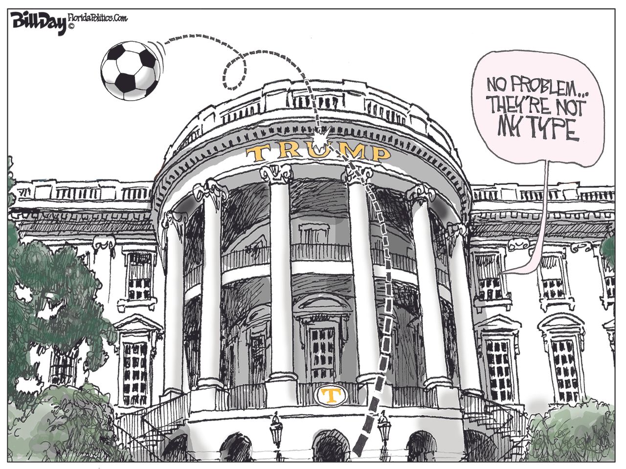 Political Cartoon U.S. World Cup Women&amp;#039;s Team White House Not My Type