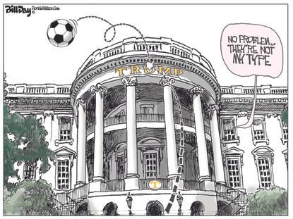 Political Cartoon U.S. World Cup Women's Team White House Not My Type