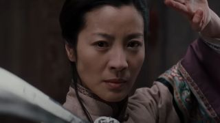 Michelle Yeoh with her blade ready for action in Crouching Tiger, Hidden Dragon