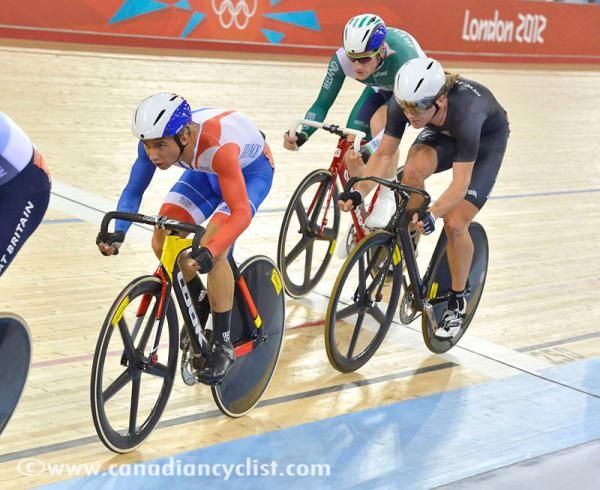 Bryan Coquard (France) during the men's omnium points race