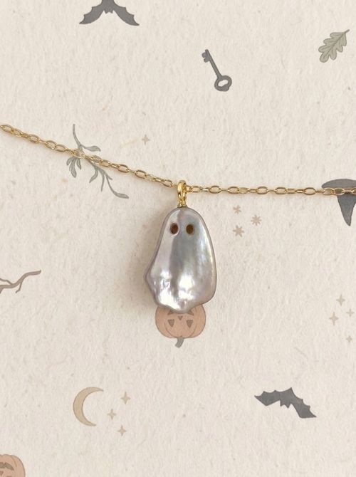 Mother of Pearl Ghost Necklace