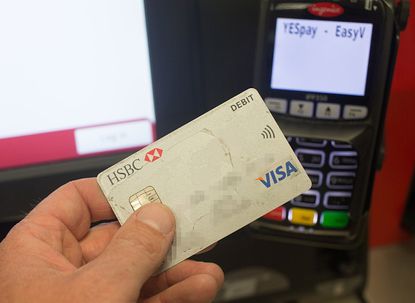 A credit card with chip technology.