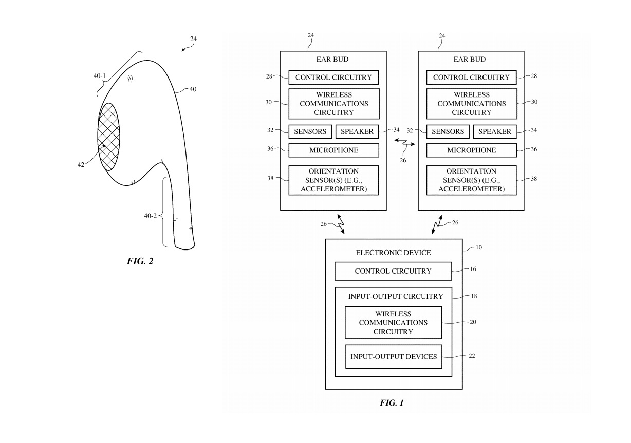 Apple ear buds patent