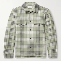 Mr P. Green Garment-Dyed Checked Flannel Overshirt: was £265, now £132.50 (50%) at Mr Porter