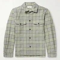 Mr P. Green Garment-Dyed Checked Flannel Overshirt: was £265, now £132.50 (50%) at Mr Porter