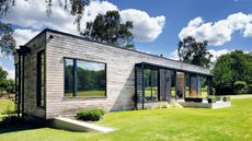 timber clad self build cabin