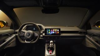 Lotus Emira steering wheel and dashboard