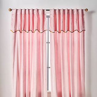 Anthropologie pink curtains