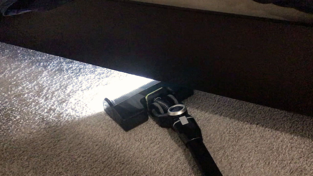 Bissell IconPet Turbo Cordless Stick Vacuum being tested in writer's home