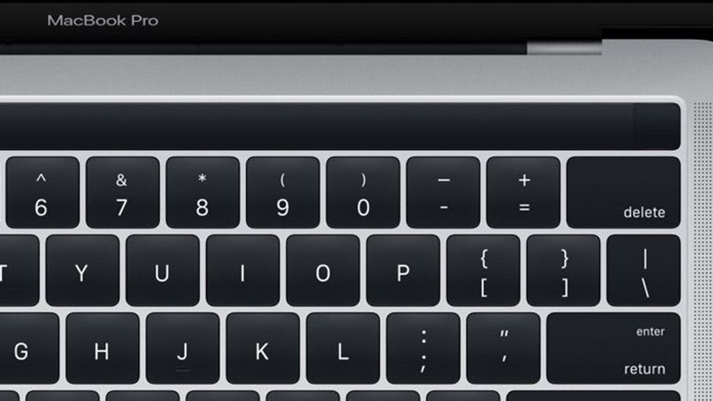 MacBook Pro 2016 keyboard close-up