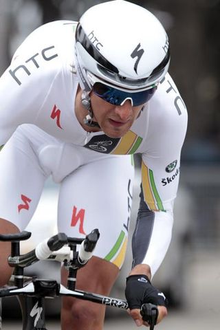 Marco Pinotti (HTC - Highroad), the Italian time trial champion, rides to a sixth place finish in stage 7.