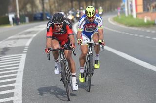 Greg Van Avermaet (BMC) and Peter Sagan (Tinkoff-Saxo) chased but could not catch the leaders