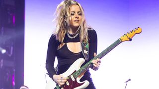 Lindsay Ell performs on the main stage on day 3 of C2C Country To Country 2023 at The O2 Arena on March 12, 2023 in London, England. 