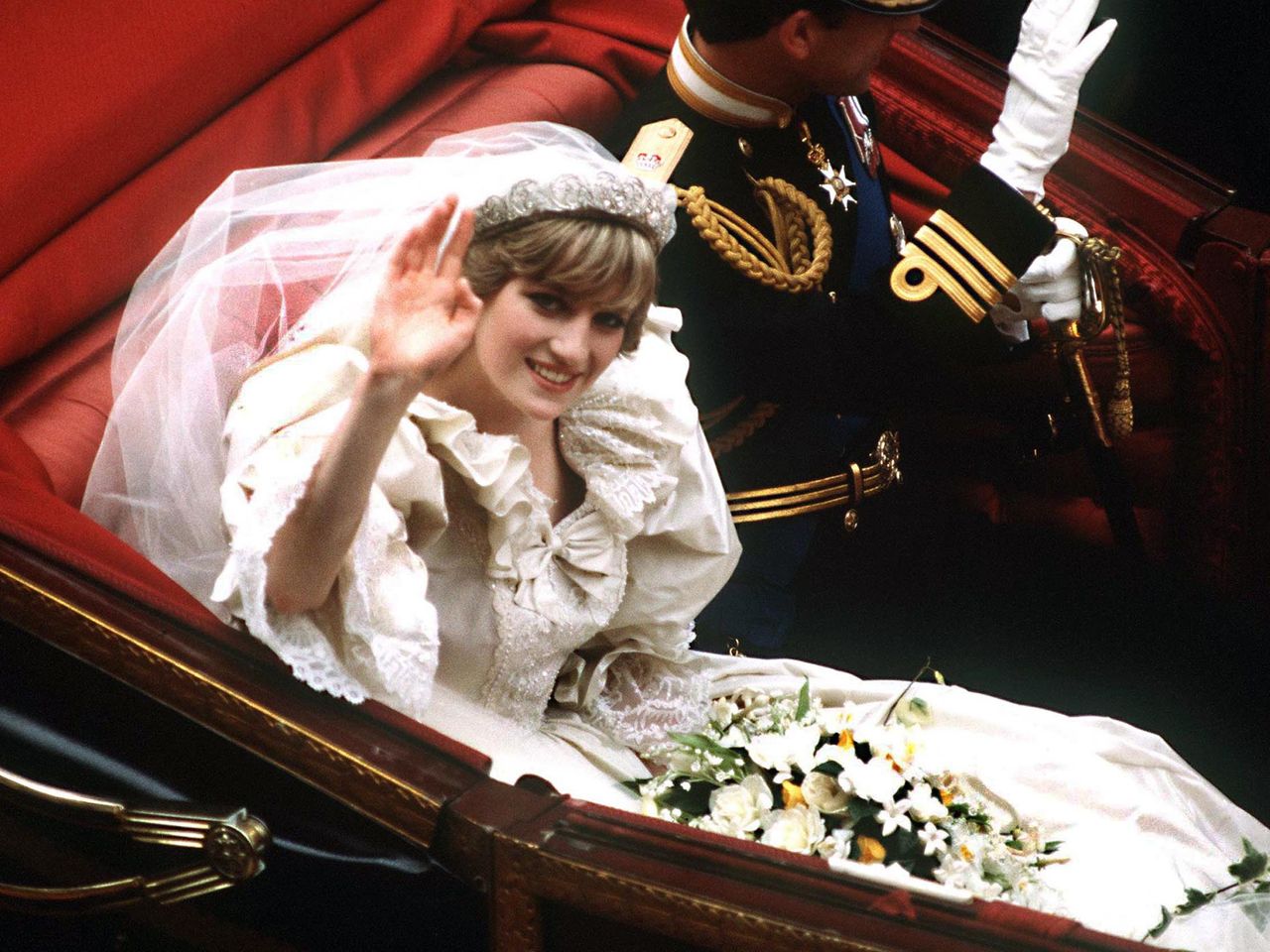 Princess Diana on her wedding day