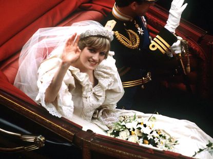 Princess Diana on her wedding day