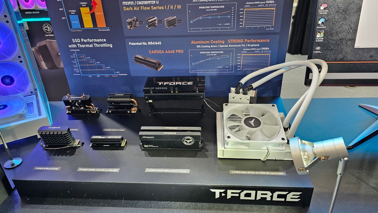 T-Force Dark AirFlow Cooler Series for Gen5 M.2 PCIe SSD