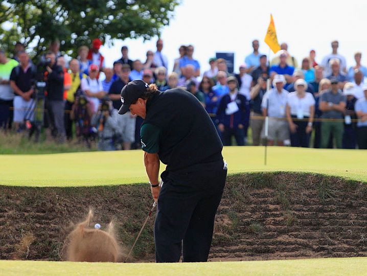 Phil Mickelson during the first round on day one of the 145th Open Championship at Royal Troon. Credit: Getty Images