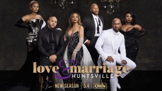 Key art featuring core six cast of Love & Marriage: Huntsville season 8