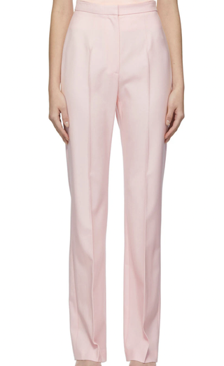 Alexander McQueen Pink Long Slim Tailored Trousers