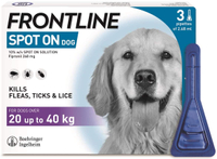 FRONTLINE Spot On Flea &amp; Tick Treatment for Large Dogs RRP: £27.00 | Now: £15.60 | Save: £11.40 (42%)