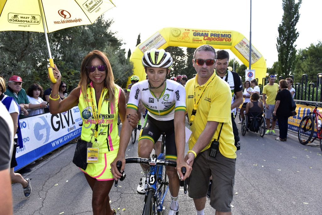 Jai Hindley (Australia) after winning the GP Capodarco