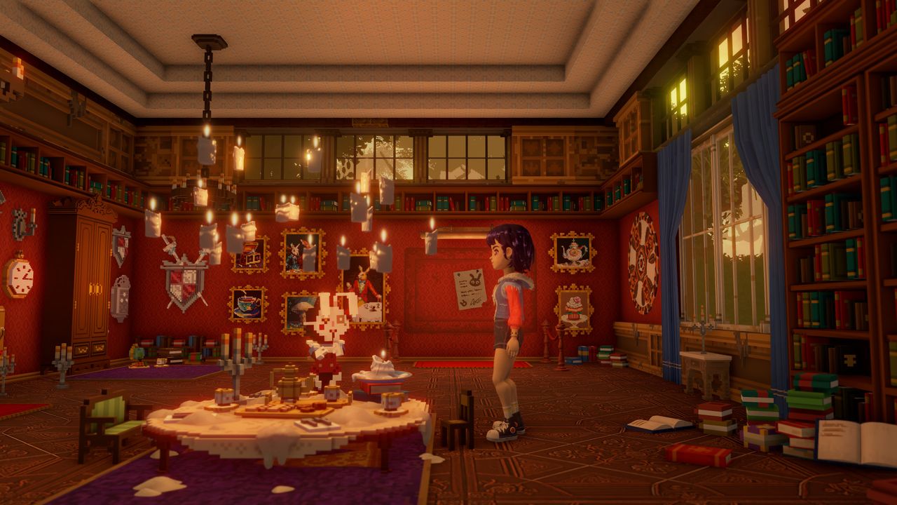 A screenshot of Ravenlok, depicting its Voxel-style visuals.