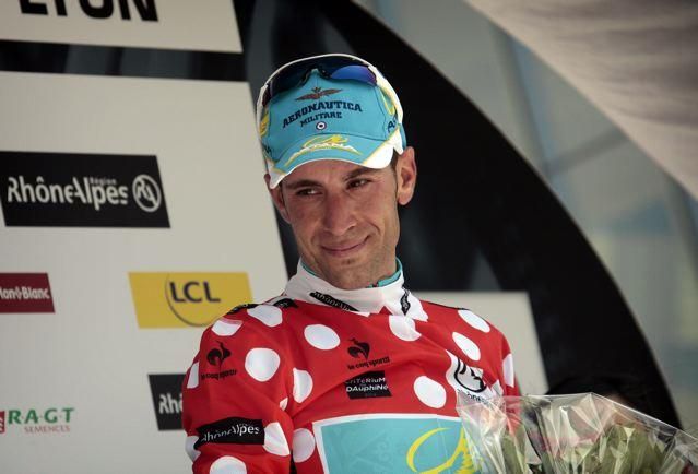 Vincenzo Nibali (Astana) was the fiastest on the climb and so took the climber's jersey
