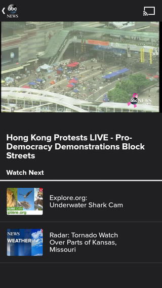 ABC News livestream. With Chromecast available.