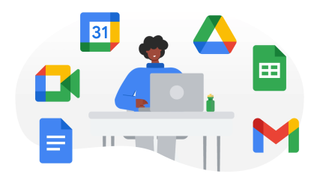 Google Workspace cartoon promotional image