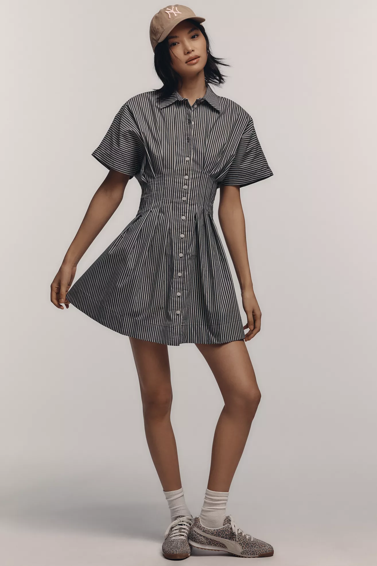 Anthropologie, The Tobie Mini Shirt Dress by Exquise