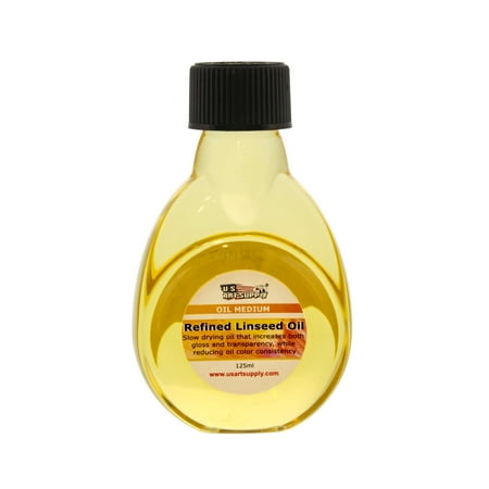 U.s. Art Supply Refined Linseed Oil, 125ml / 4.2 Fluid Ounce Container