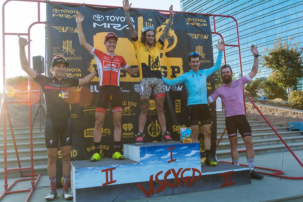 The Elite men's podium
