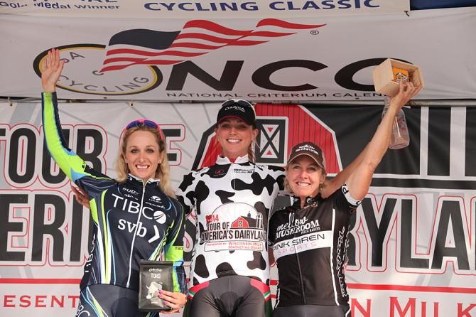 The podium: Erica Allar, Sam Schneider and Laura Van Gilder