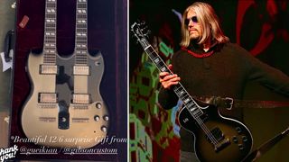 Adam Jones and a Gibson EDS-1275 Silverburst