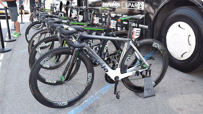 A look at the non-drive side of Cavendish's bike