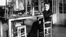 Marie Curie in her laboratory 