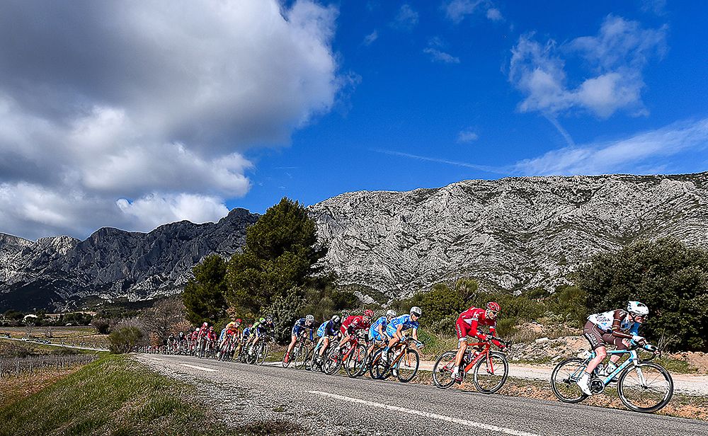 Riders in action during stage 1 of Tour La Provence