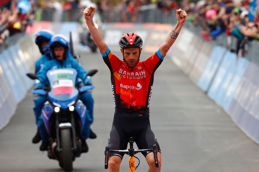Damiano Caruso (Bahrain Victorious) won stage 20 of the 2021 Giro d'Italia