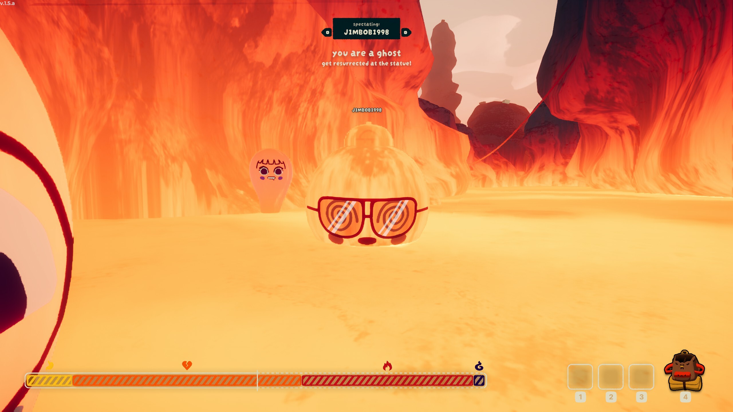 Swimming in lava