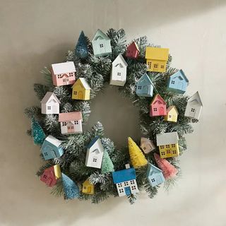 Paper Village Wreath