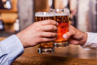 beer, mug, hands, cheers