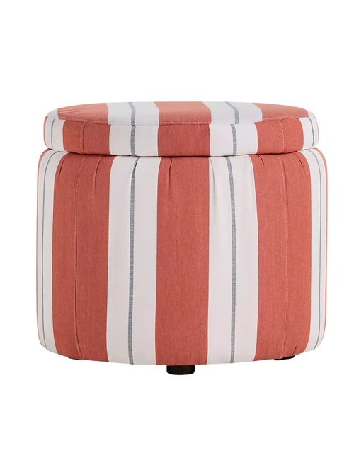 Sunbrella&reg; Stripe Small Storage Ottoman