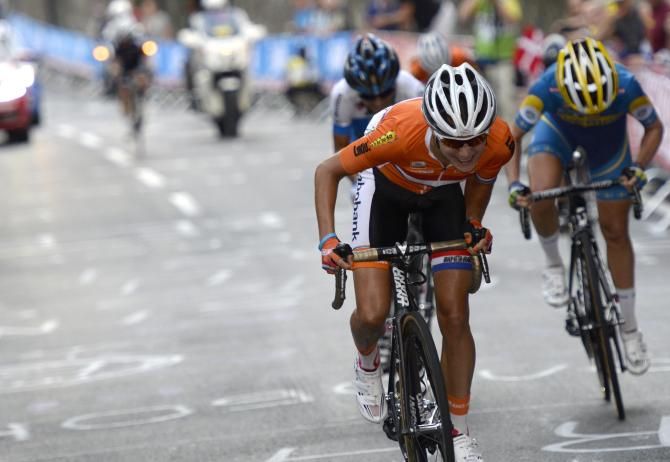 Marianne Vos drops her rivals on the Via Salviati at the World Championships
