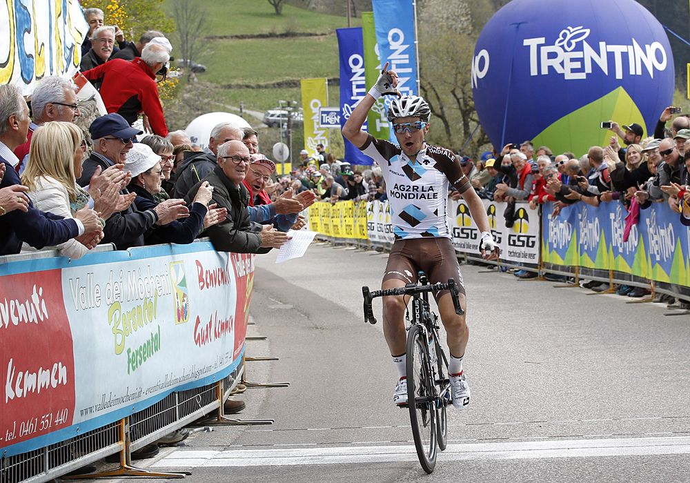 Domenico Pozzovivo (AG2R - La Mondiale) wins stage 3 at Giro del Trentino