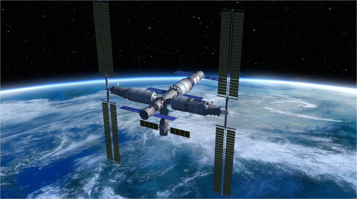 Artist&#039;s illustration of China&#039;s planned space station