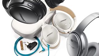 Bose headphones arranged in an attractive manner