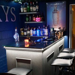 bar counter with drinks