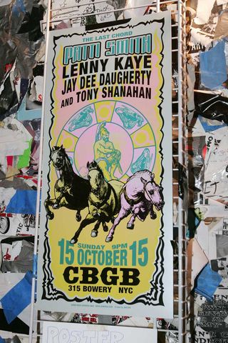 A poster fort the last CBGB show