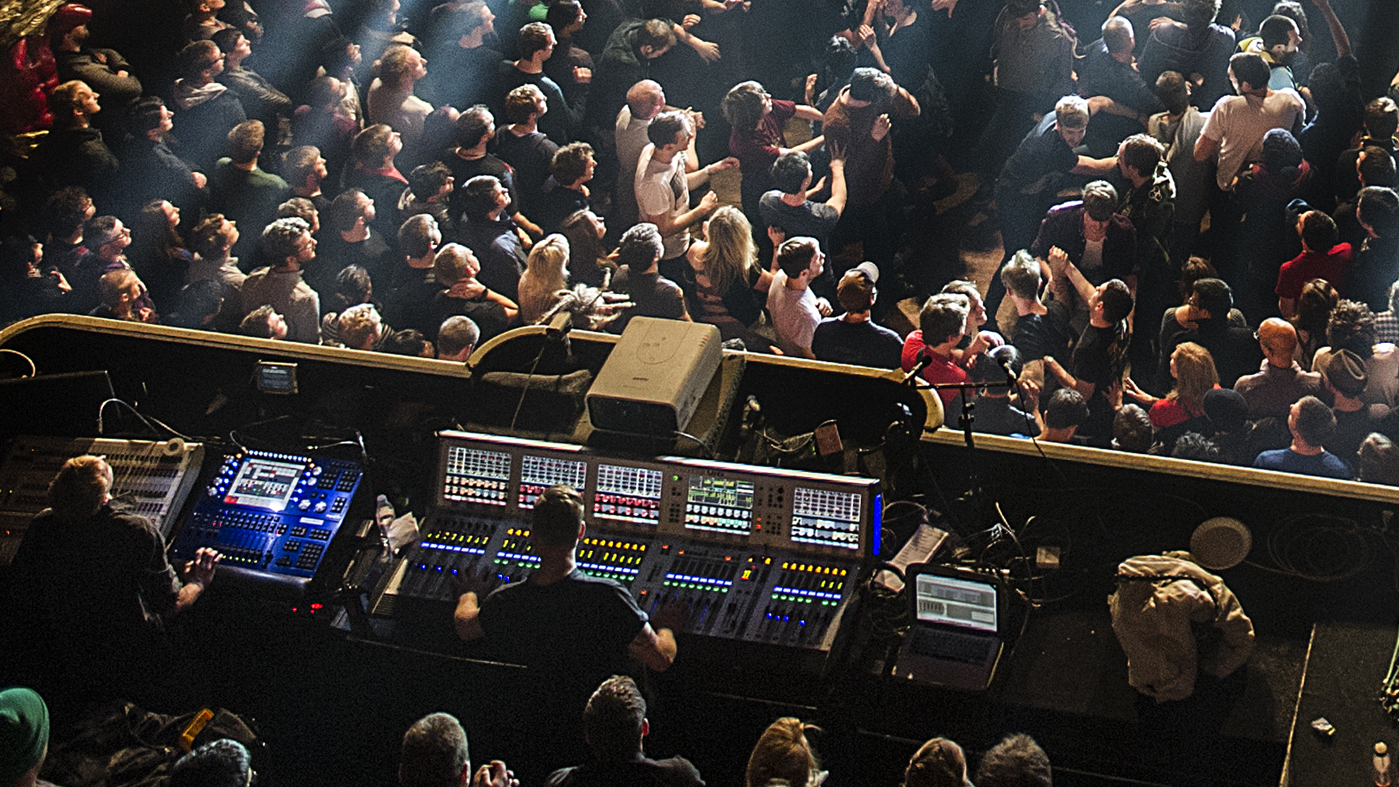 A crowd at a prog gig