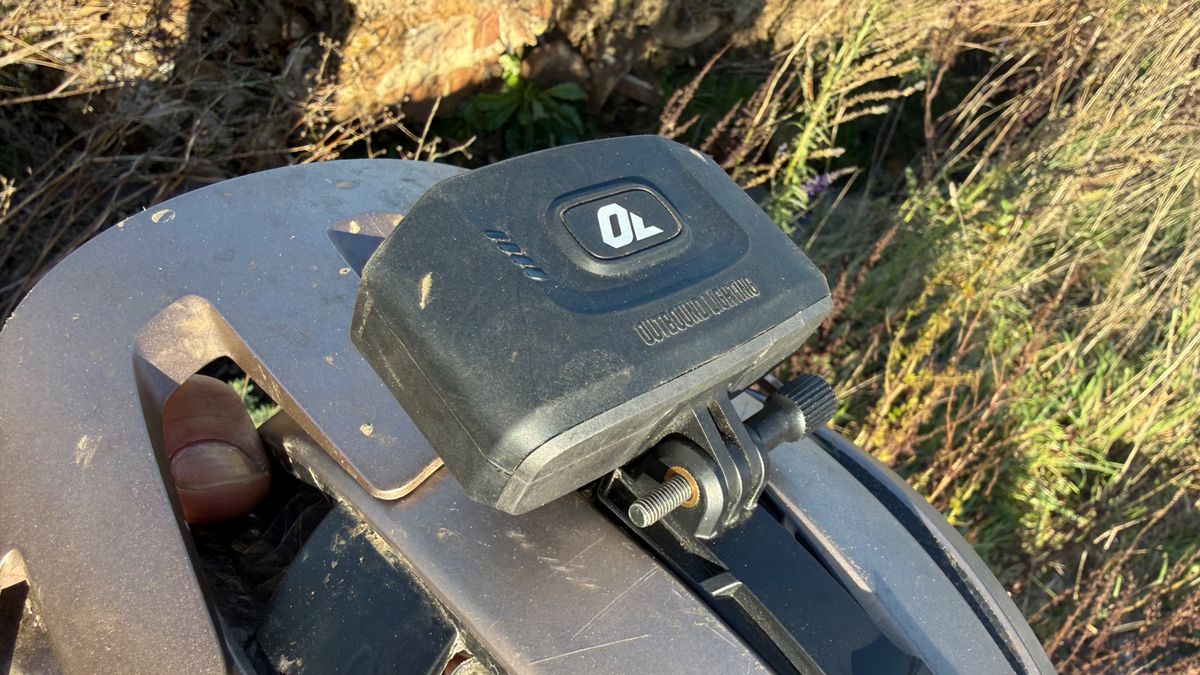 Outbound Portal rear view on helmet